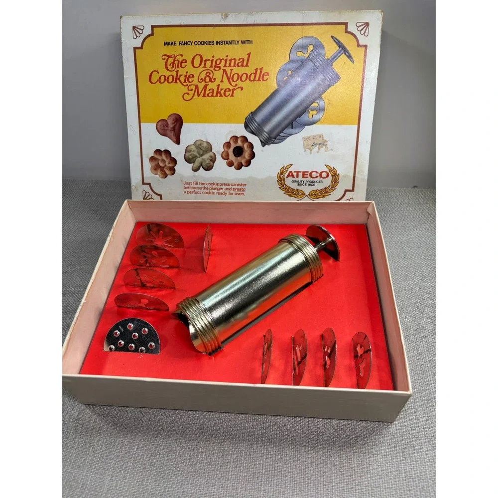 Vintage Ateco The Original Cookie & Noodle Maker #685 Complete Set